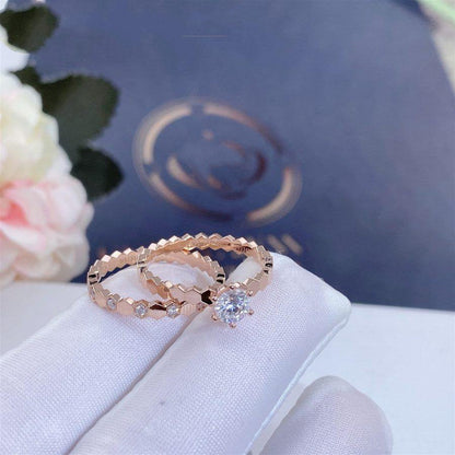 [⭐Veyra]BEE LOVE RING PINK GOLD 1 DIAMOND