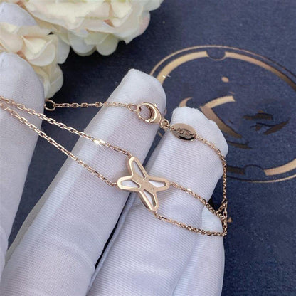 [⭐Veyra]JEUX BRACELET WHITE MOP PINK GOLD 1 DIAMOND