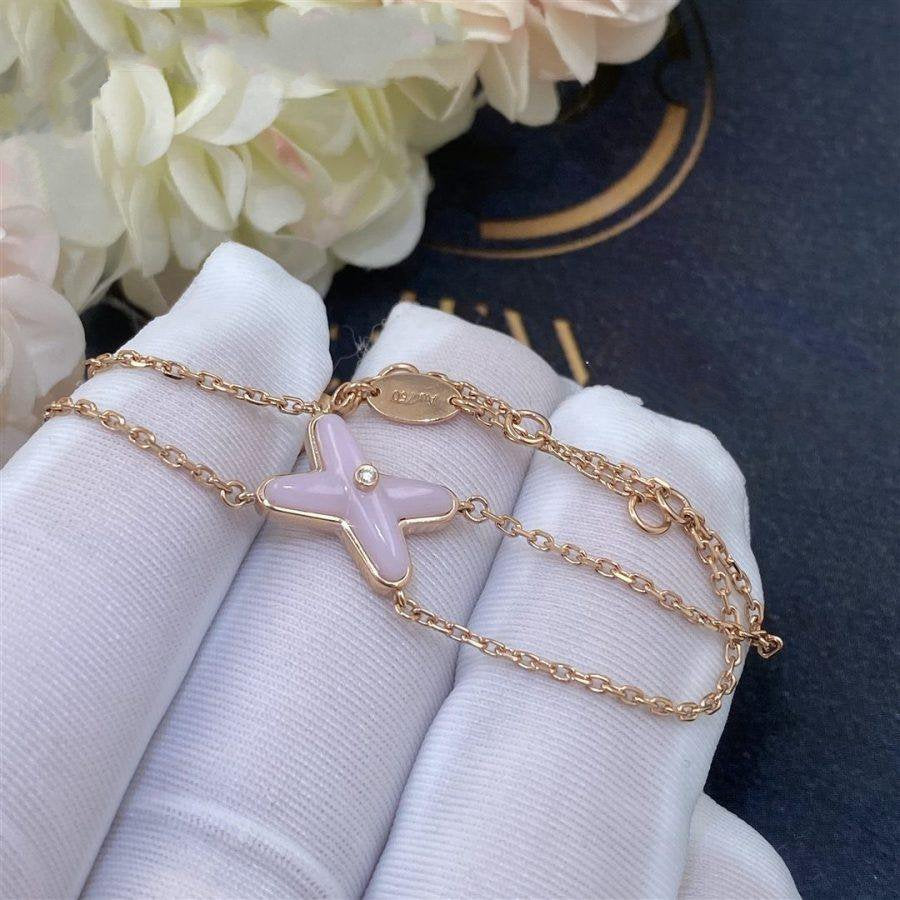 [⭐Veyra]JEUX BRACELET PINK MOP PINK GOLD 1 DIAMOND
