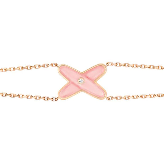 [⭐Veyra]JEUX BRACELET PINK MOP PINK GOLD 1 DIAMOND
