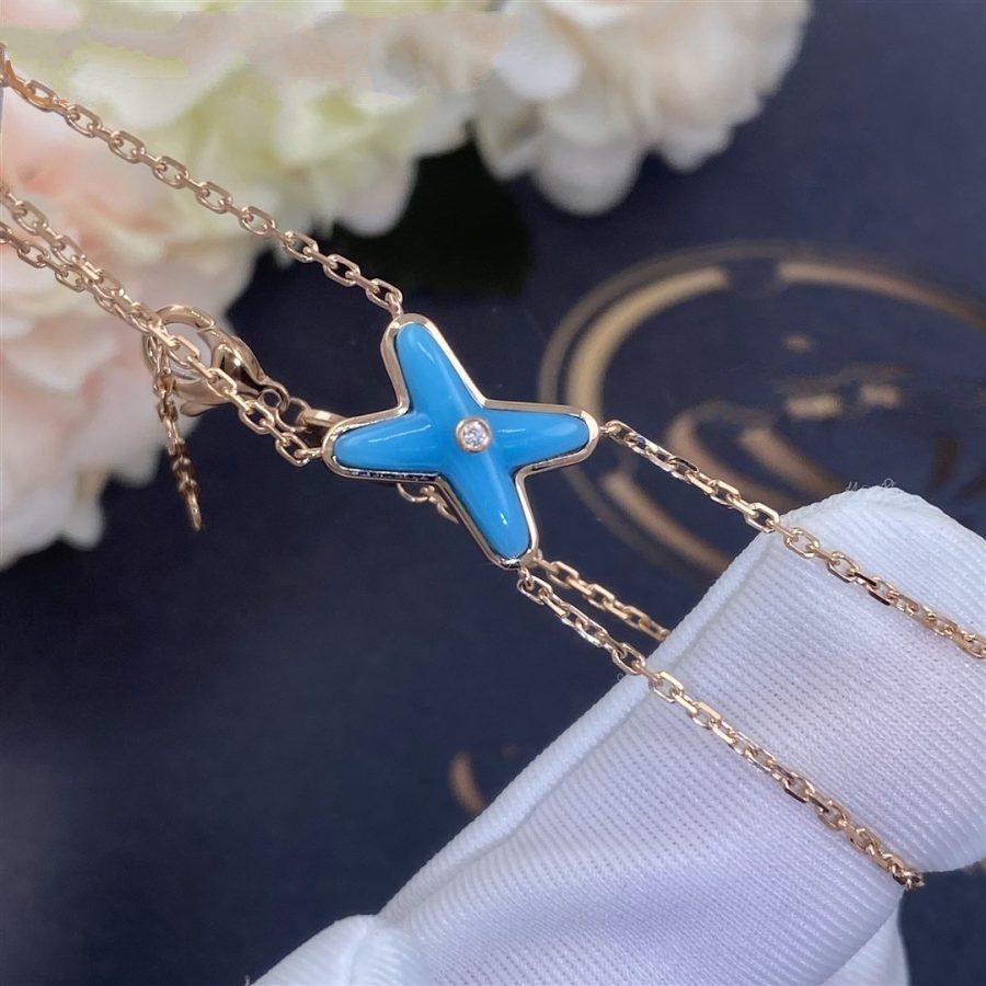 [⭐Veyra]JEUX BRACELET TURQUOISE PINK GOLD 1 DIAMOND