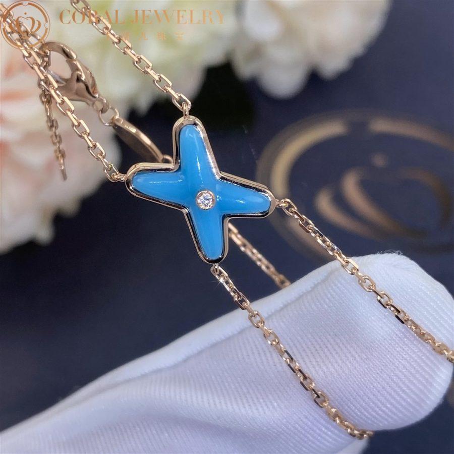 [⭐Veyra]JEUX BRACELET TURQUOISE PINK GOLD 1 DIAMOND