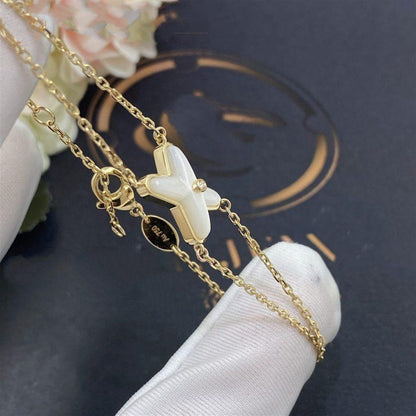 [⭐Veyra]JEUX BRACELET WHITE MOP GOLD 1 DIAMOND