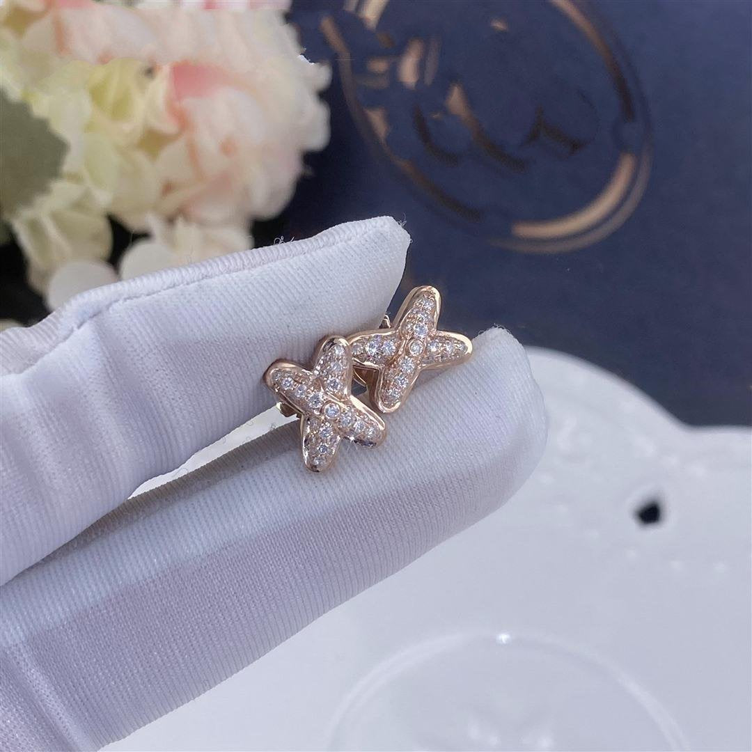 [⭐Veyra]JEUX DE PINK GOLD DIAMOND EARRINGS