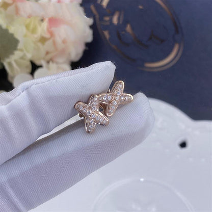 [⭐Veyra]JEUX DE PINK GOLD DIAMOND EARRINGS