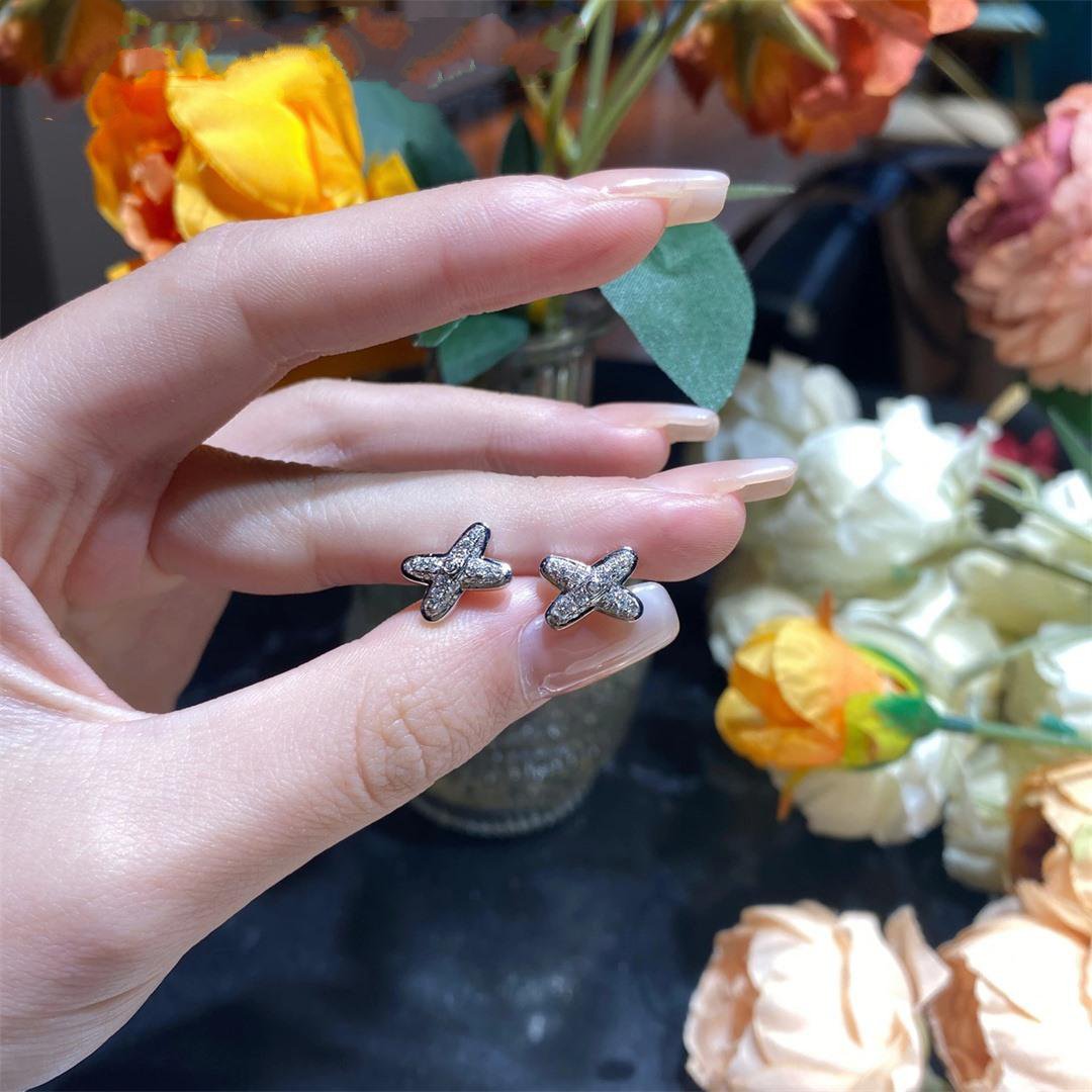 [⭐Veyra]JEUX DE SILVER DIAMOND EARRINGS