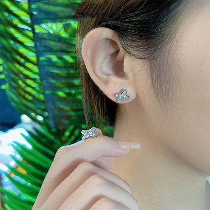 [⭐Veyra]JEUX DE SILVER DIAMOND EARRINGS
