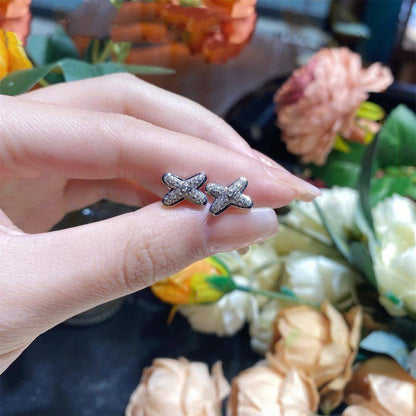 [⭐Veyra]JEUX DE SILVER DIAMOND EARRINGS