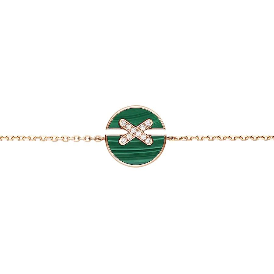 [⭐Veyra]JEUX DE BRACELET MALACHITE PINK GOLD DIAMONDS