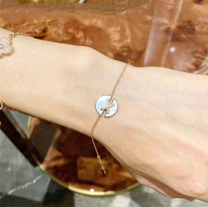 [⭐Veyra]JEUX DE BRACELET MOP PINK GOLD DIAMONDS