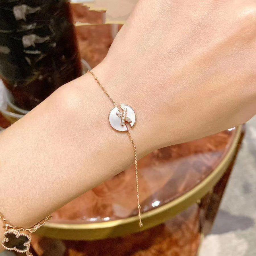 [⭐Veyra]JEUX DE BRACELET MOP PINK GOLD DIAMONDS