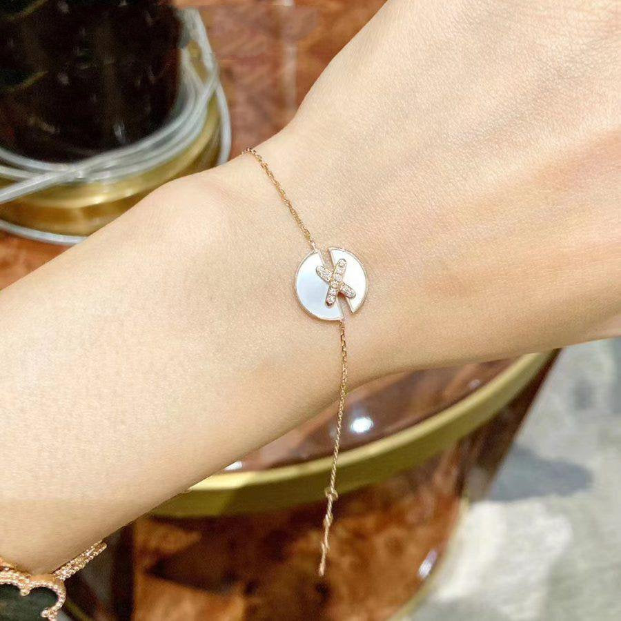 [⭐Veyra]JEUX DE BRACELET MOP PINK GOLD DIAMONDS