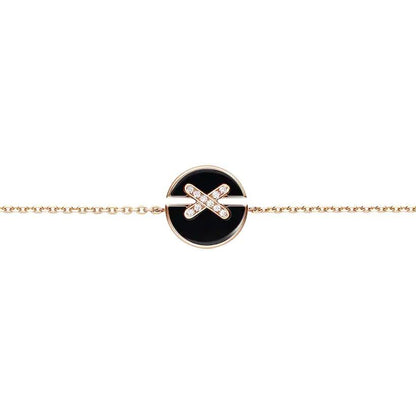[⭐Veyra]JEUX DE BRACELET ONYX PINK GOLD DIAMOND