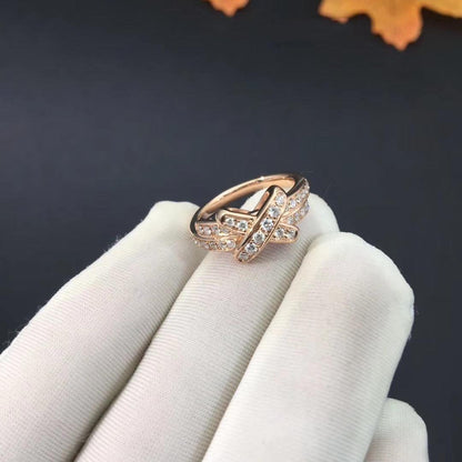 [⭐Veyra]JEUX DE RING PINK GOLD DIAMOND