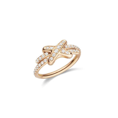 [⭐Veyra]JEUX DE RING PINK GOLD DIAMOND
