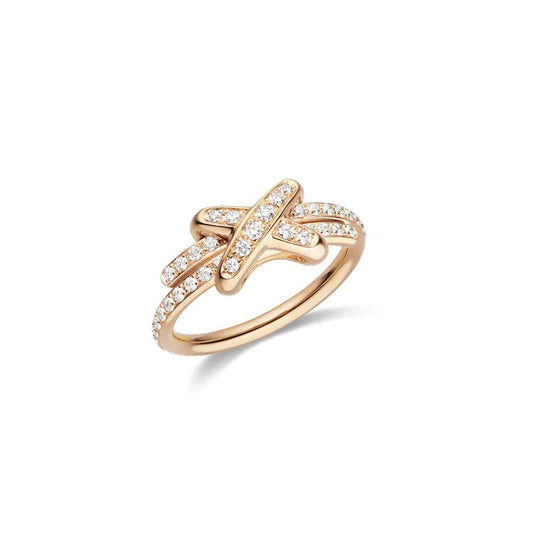 [⭐Veyra]JEUX DE RING PINK GOLD DIAMOND
