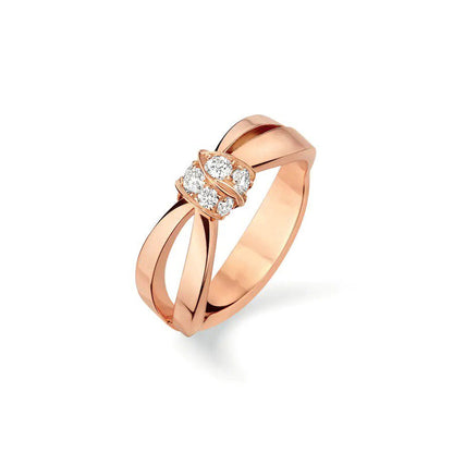 [⭐Veyra]LIENS RING PINK GOLD DIAMOND