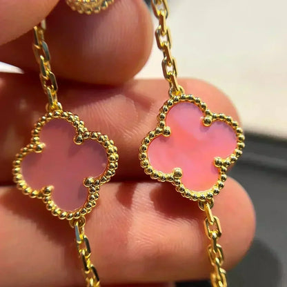 [⭐Veyra] CLOVER 5 MOTIFS  PINK MOP BRACELET COLLECTION