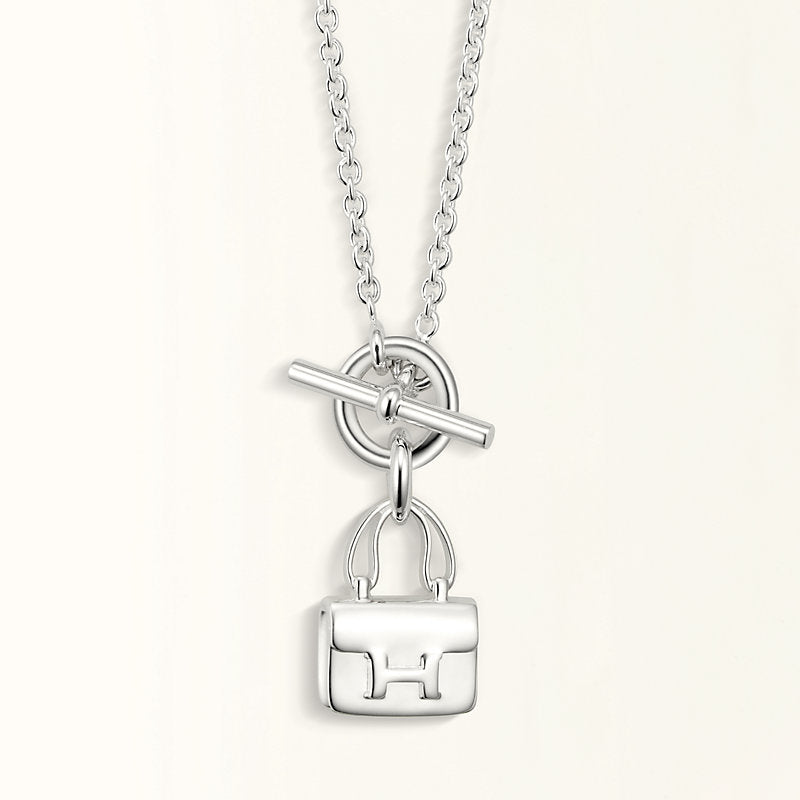 [⭐Veyra]POP H PEDANT SILVER NECKLACE