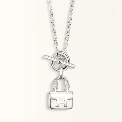 [⭐Veyra]POP H PEDANT SILVER NECKLACE