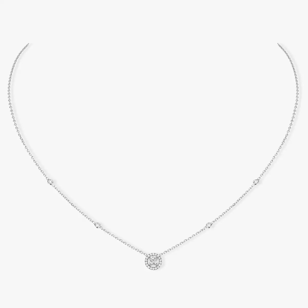 [⭐Veyra]Diamond Necklace 0,20ct Brilliant Shape Joy