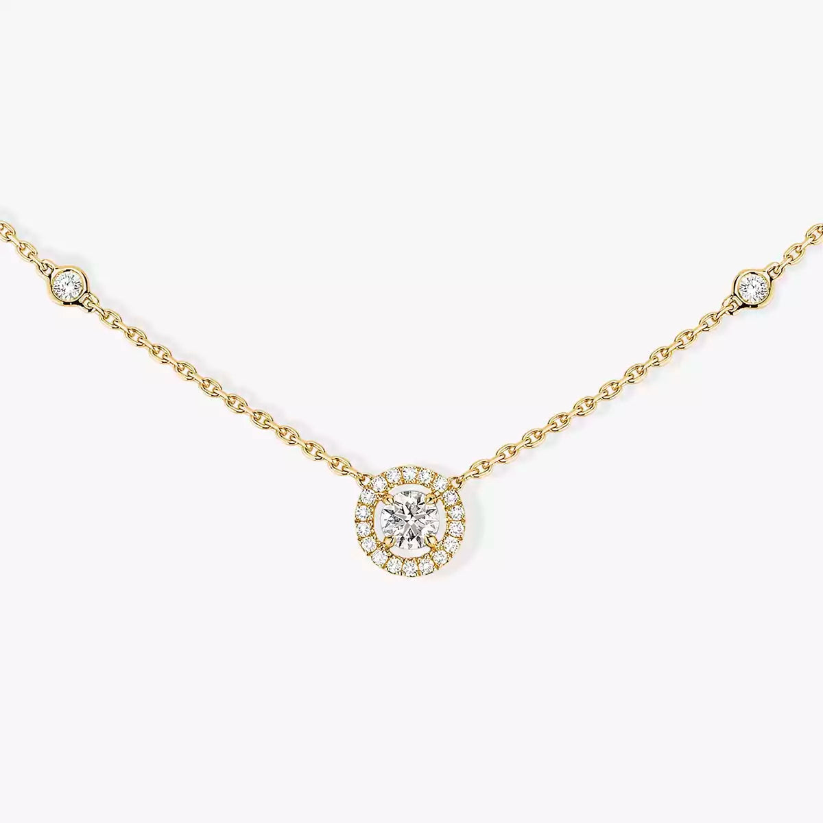 [⭐Veyra]Diamond Necklace 0,20ct Brilliant Shape Joy