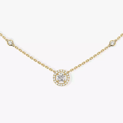 [⭐Veyra]Diamond Necklace 0,20ct Brilliant Shape Joy