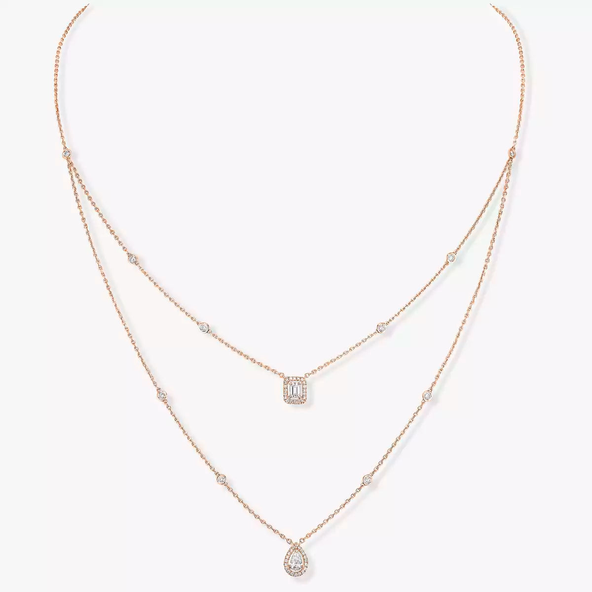[⭐Veyra]Diamond Necklace My Twin 2 Rows