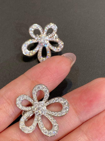 [⭐Veyra]FLOWERLACE EARRINGS FULL DIAMONDS