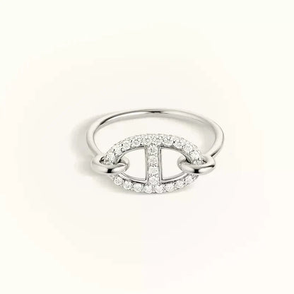 [⭐Veyra]RONDE SMALL SILVER DIAMOND RING