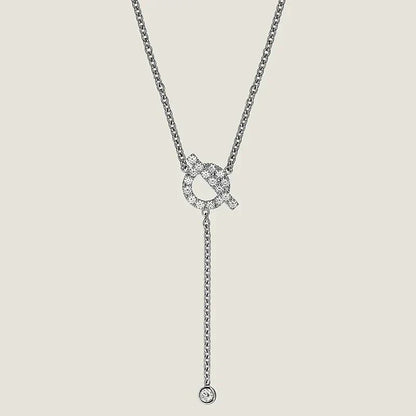 [⭐Veyra]FINESSE SILVER DIAMOND NECKLACE