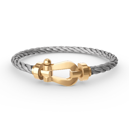 [⭐Veyra]FORCE LARGE HORSESHOE NO DIAMOND BRACELET GOLD