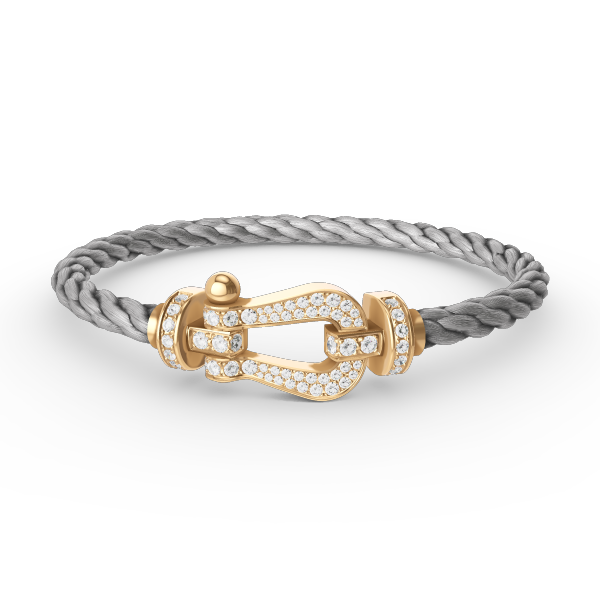 [⭐Veyra]FORCE LARGE HORSESHOE FULL DIAMOND BRACELET GOLD