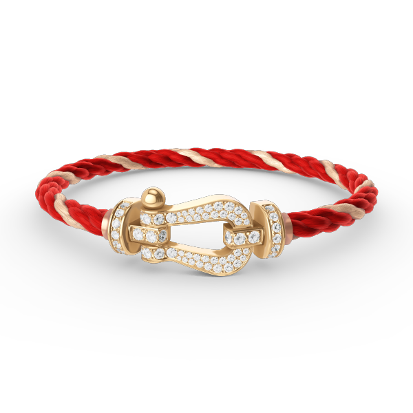 [⭐Veyra]FORCE LARGE HORSESHOE FULL DIAMOND BRACELET GOLD