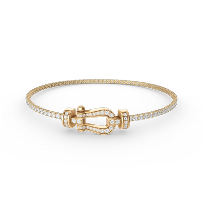 [⭐Veyra]FORCE  HORSESHOE  DIAMOND TENNIS BRACELET