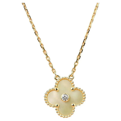 [⭐Veyra]CLOVER 15MM DIAMOND GOLD MOTHER OF PEARL NECKLACE