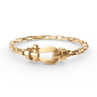 [⭐Veyra]FORCE LARGE HORSESHOE CLASP  METAL BRACELET