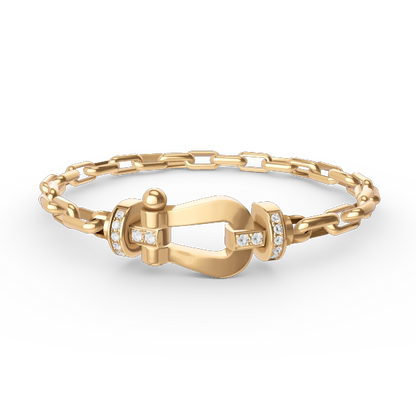 [⭐Veyra]FORCE LARGE HORSESHOE CLASP  METAL BRACELET