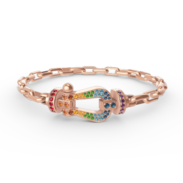 [⭐Veyra]FORCE LARGE HORSESHOE CLASP  METAL BRACELET