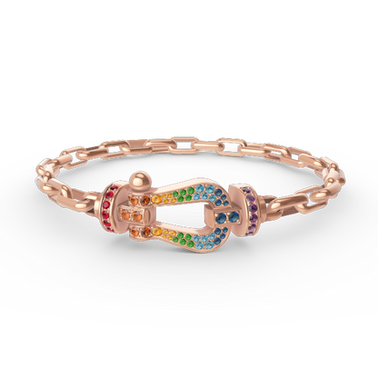 [⭐Veyra]FORCE LARGE HORSESHOE CLASP  METAL BRACELET