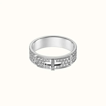 [⭐Veyra]KELLY SILVER DIAMOND RING