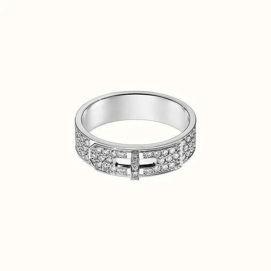 [⭐Veyra]KELLY SILVER DIAMOND RING