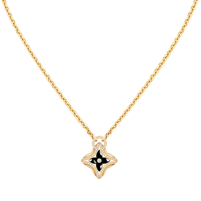 [⭐Veyra]STAR PEDANT PINK GOLD DIAMOND NECKLACE
