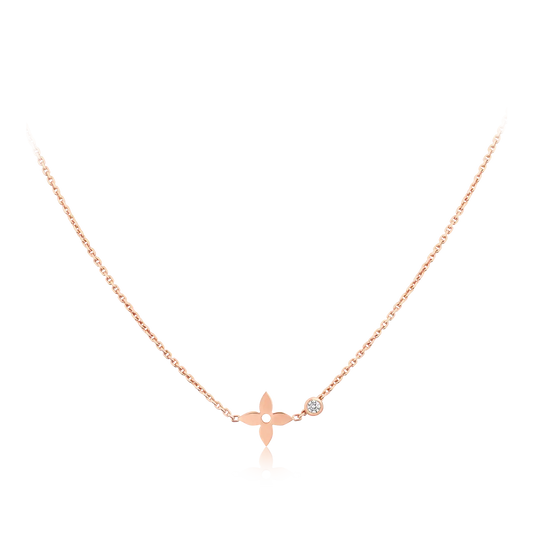 [⭐Veyra]BLOSSOM PENDANT PINK GOLD AND DIAMOND
