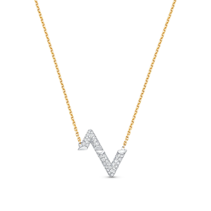 [⭐Veyra]VOLT SILVER DIAMOND PEDANT NECKLACE