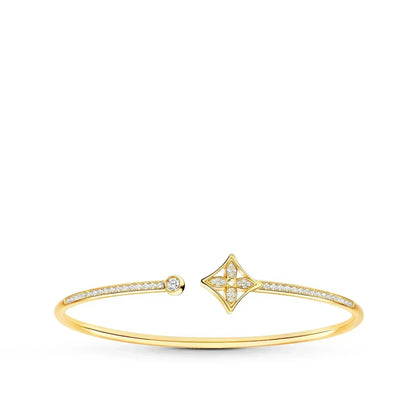 [⭐Veyra]IDYLLE GOLD OPEN BRACELET DIAMOND PAVED