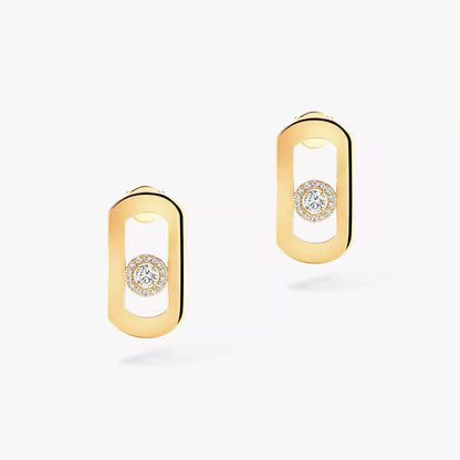 [⭐Veyra]So Move Diamond Earrings in Yellow Gold