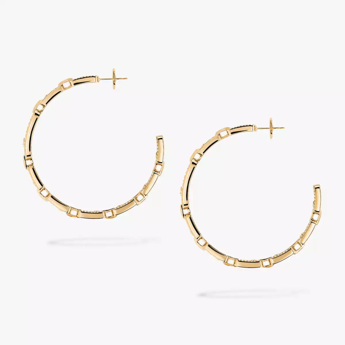 [[⭐Veyra]Move Link Diamond Hoop Earrings