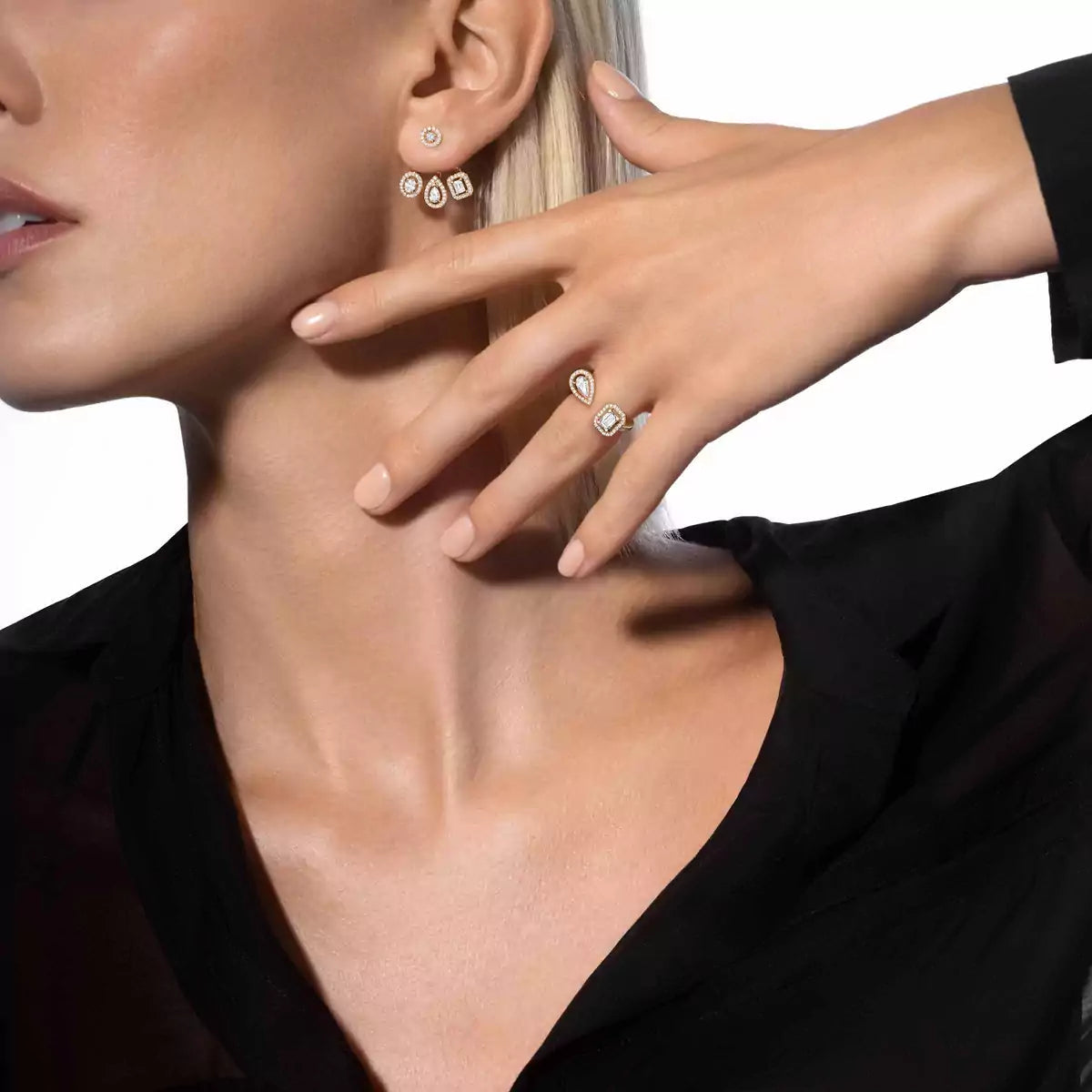 [⭐Veyra] My Twin Trio  Diamond Earrings
