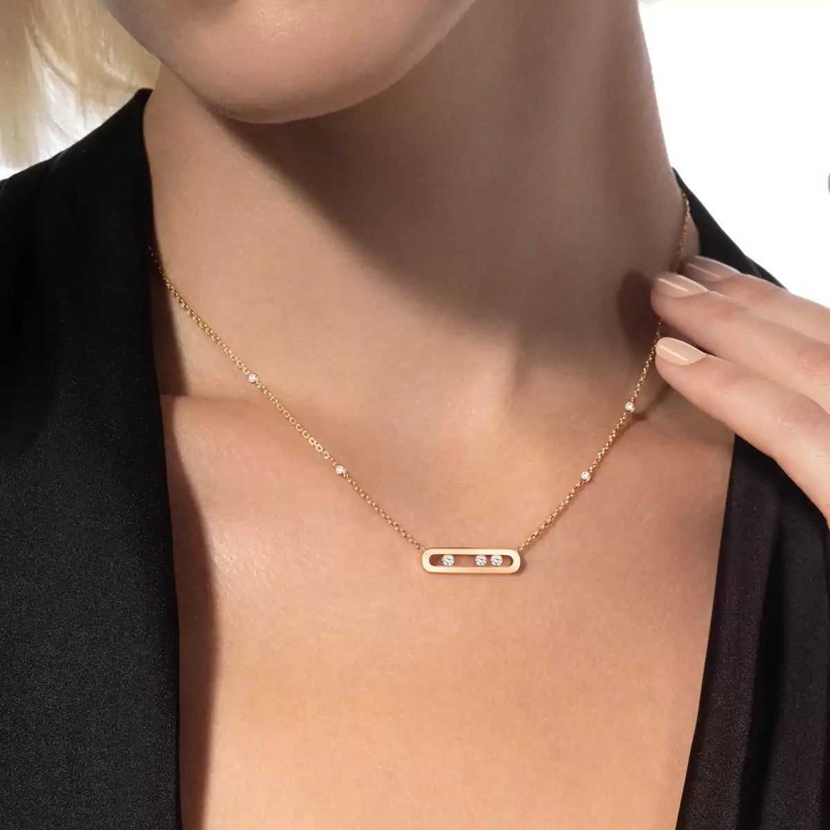 [⭐Veyra] Baby Move Gold Diamond Necklace